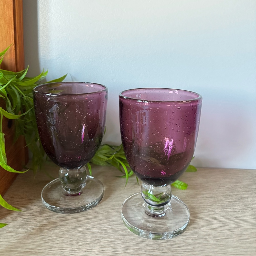 Purple Glass Goblets